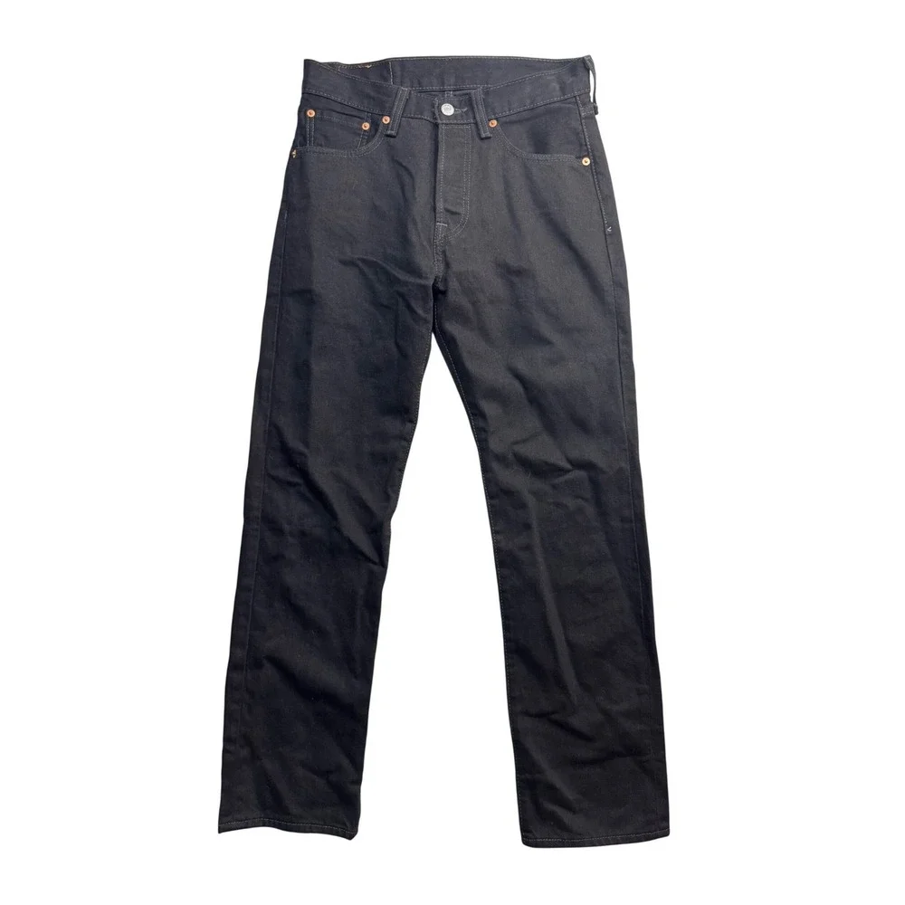 Levis 501 Original Fit Jeans Mens 29x30 Charcoal Black Straight Leg 00501-0660